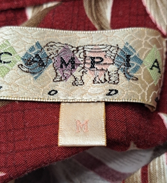 Campia Moda Maroon Hawaiian Shirt    Size M - Picture 7 of 13